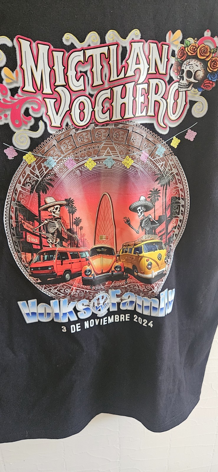 Tijuana Volkswagen Mictlan Vochero "Volks Family" 2024 Event Tee Sz M gallery
