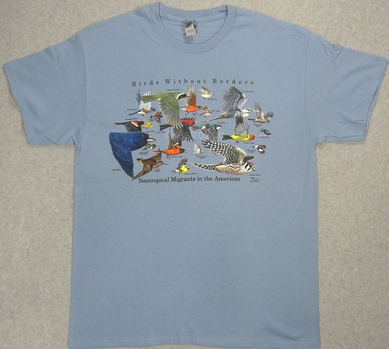 BIRDS WITHOUT BORDERS-Migration Robin Oriole Hummer Nature Science T-shirt S-XXL gallery