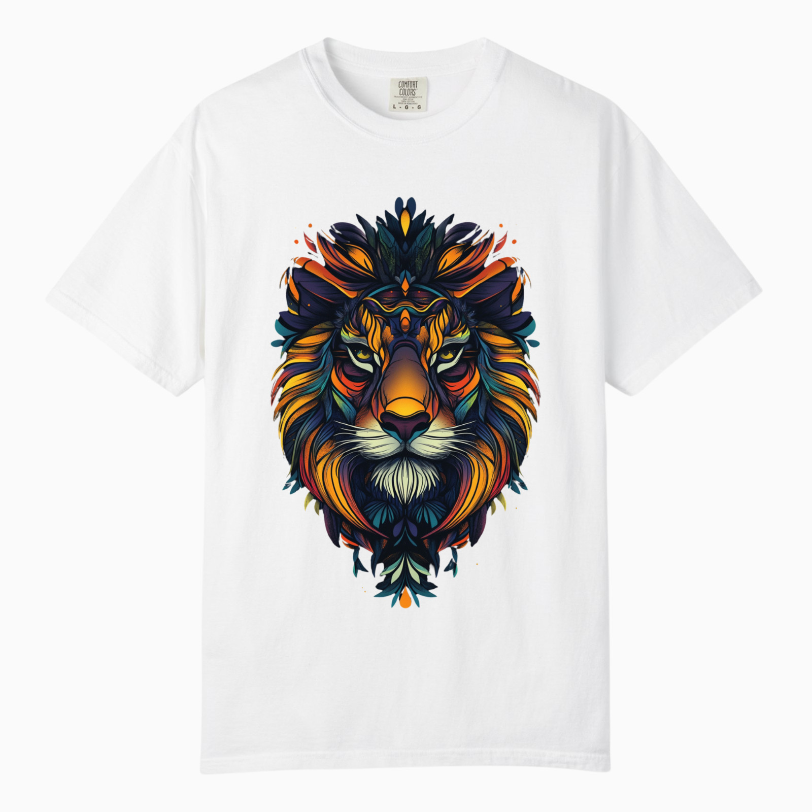 Mixed Tribal Animal Beast Mask Art TShirt, Comfort Colors, Unisex Streetwear Tee gallery