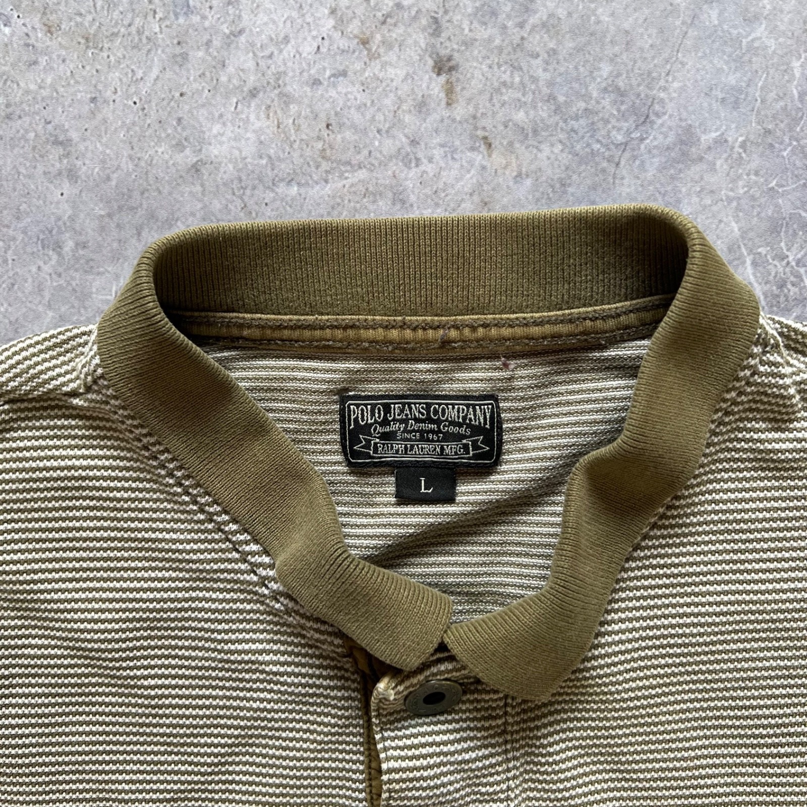 Vintage Polo Jeans Co Ralph Lauren Polo T-Shirt Green Men's Size L gallery