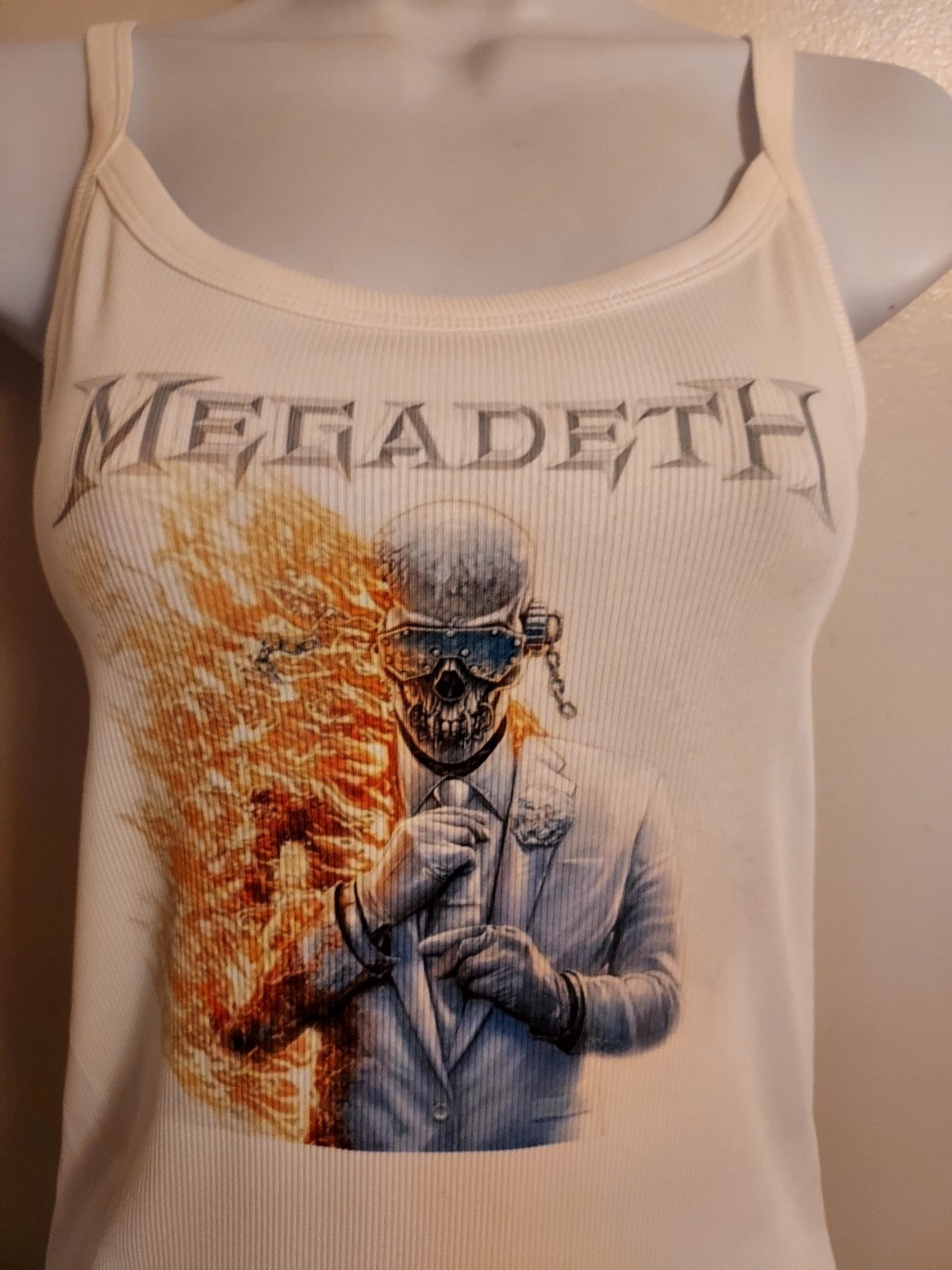 Megadeth tank top flames design Megadeth cropped tank top ribbed Megadeth Shirt gallery
