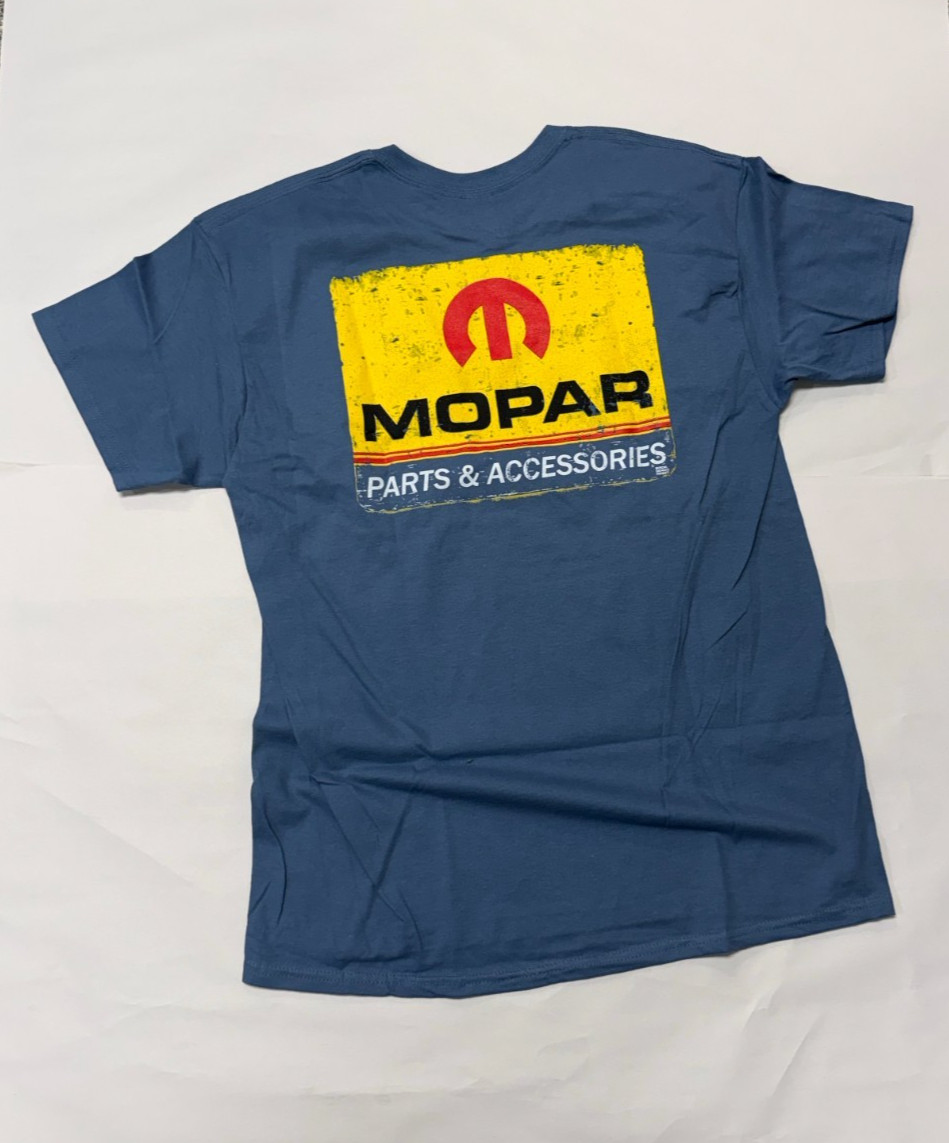 MOPAR VINTAGE SIGN LOGO PARTS & ACCESSORIES - INDIGO Blue T-Shirt (Licensed) gallery