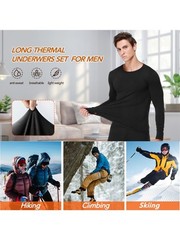 Men s Thermal Underwear, Breathable Slim Fit Thin Base Layer