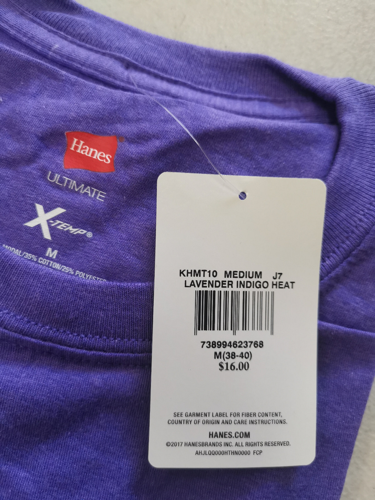 Hanes Ultimate X-Temp Short Sleeve T-Shirt LAVENDER - M - Cooling Wicking gallery