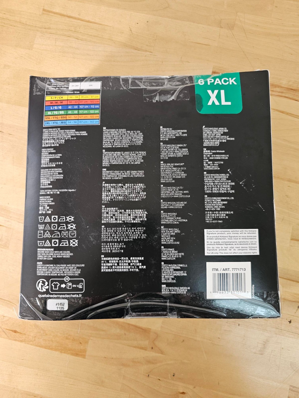 XL / X-LARGE WHITE - 6 PACK Kirkland Signature Men's Cotton Crew Neck T-Shirts gallery