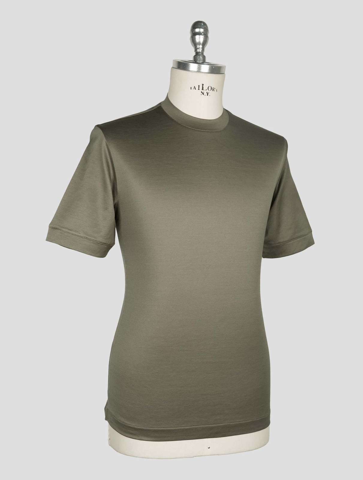 NEW RICHARD SMITH TAUPE LORO PIANA COTTON T-SHIRT EU 56 - US 46 - 2XL RS3 gallery
