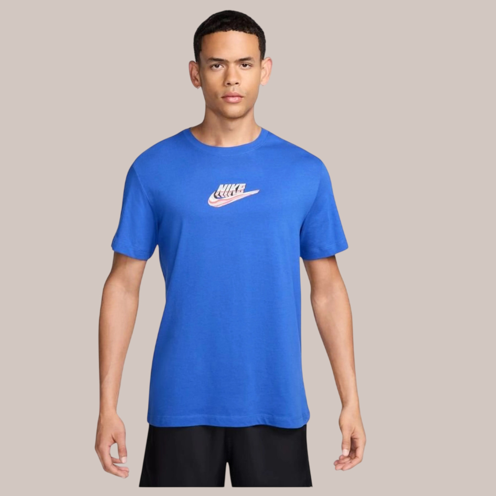 Nike Sportswear Men's T-Shirt Royal Blue Swoosh Cotton Size Large New gallery