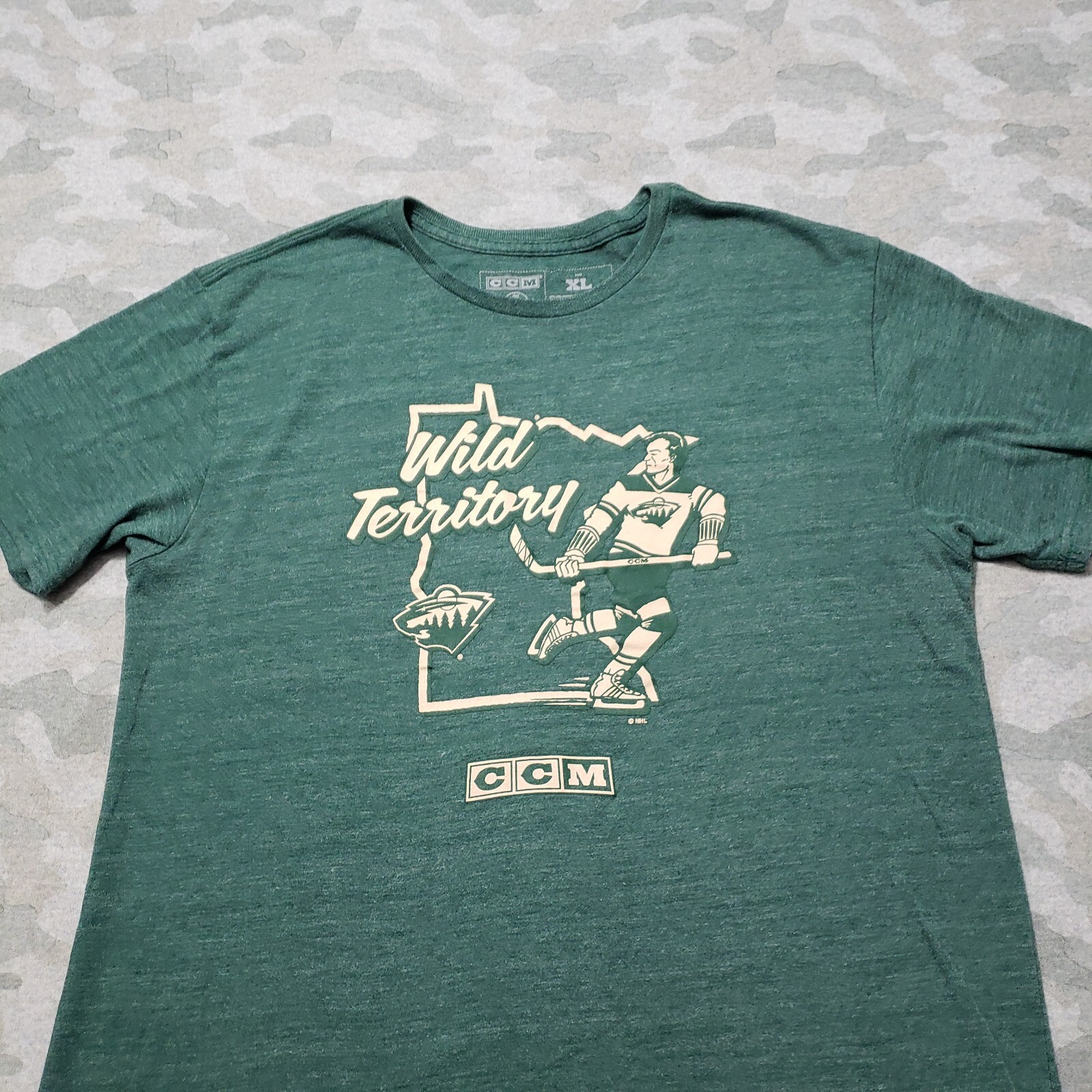 CCM Shirt Mens XL Green Wild Territory Athletic Equipment Short Sleeve gallery