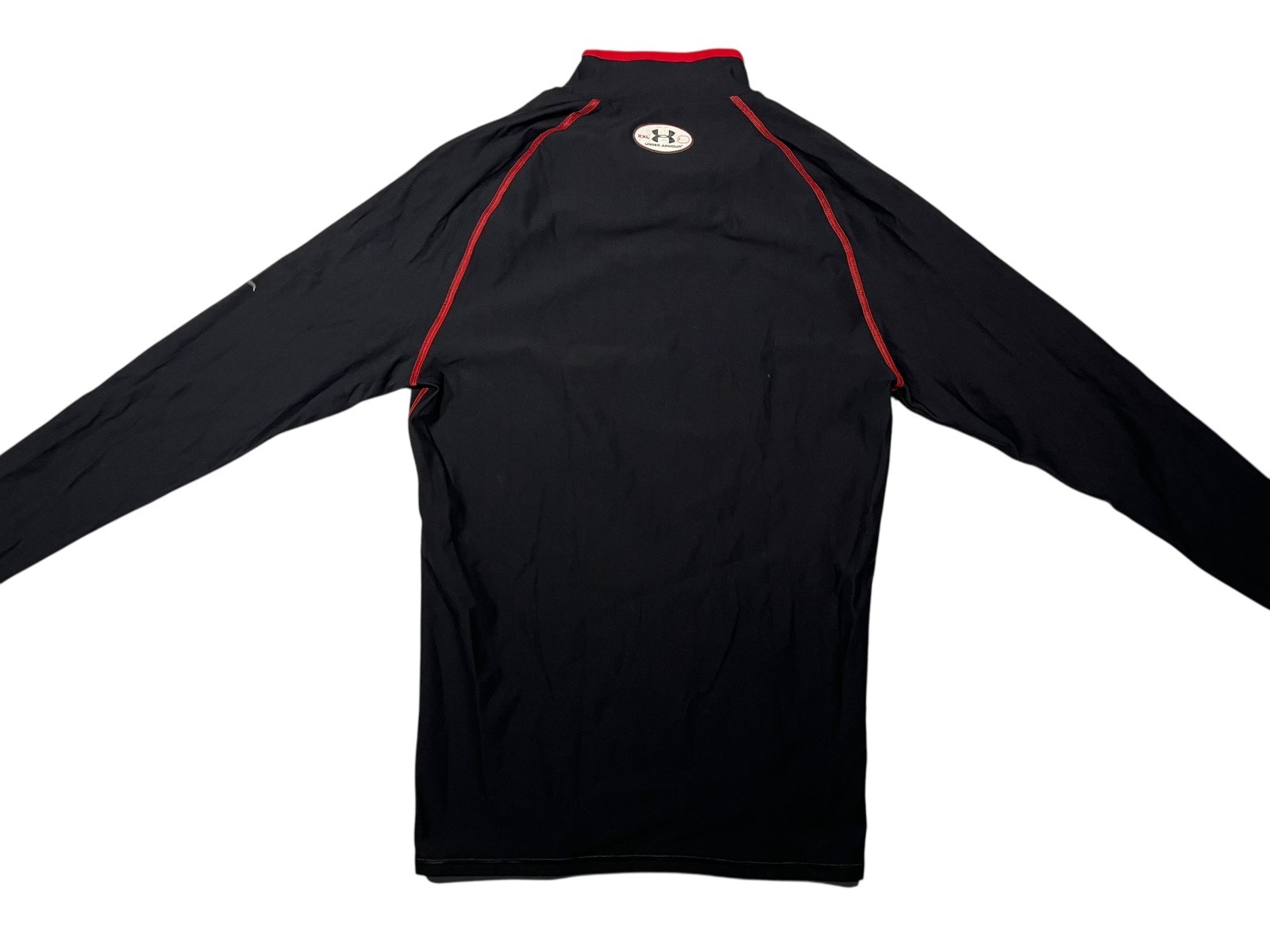 UNDER ARMOUR Black/Red Nylon/Spandex COLDGEAR MOCK-TURTLENECK Gym Shirt Men XXL gallery