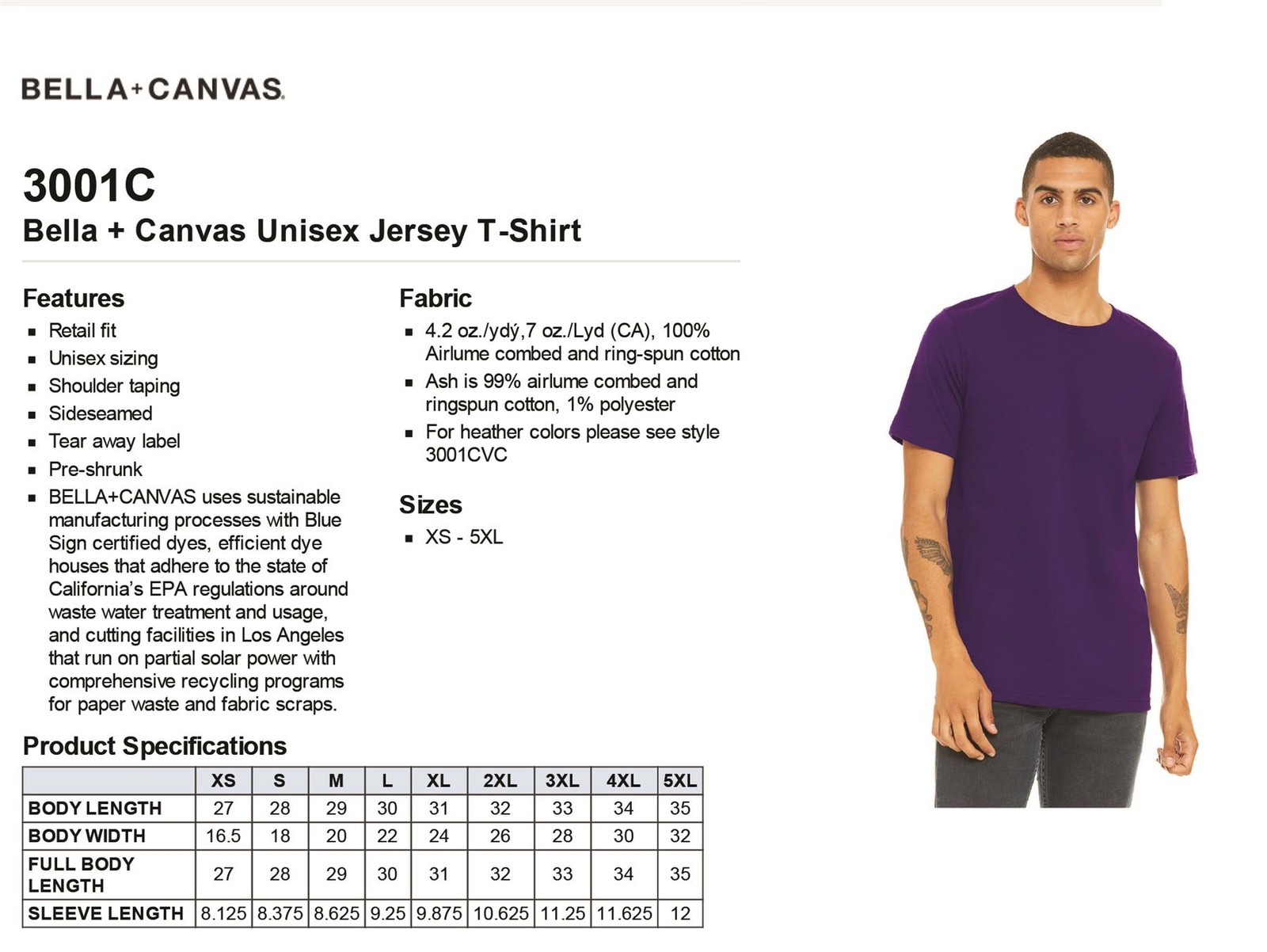 Bella + Canvas Unisex Short-Sleeve Cotton Jersey T-Shirt 3001C gallery