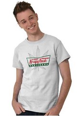 Krispy Kush Funny Marijuana Stoner Munchies Womens or Mens Crewneck T Shirt Tee