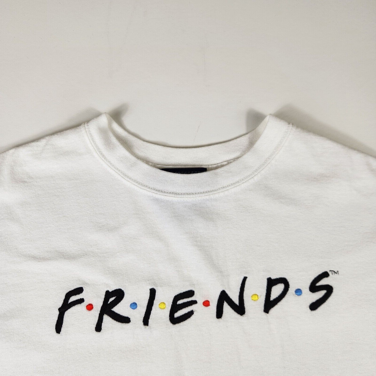 VTG NBC Experience Store Friends T-Shirt Embroidered Spellout Adult Medium White gallery