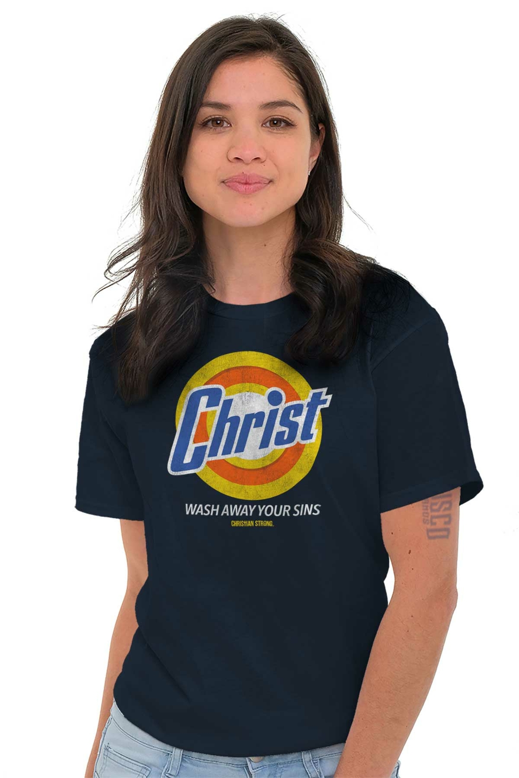 Christ Wash Away Sins Christian Religion Womens or Mens Crewneck T Shirt Tee gallery