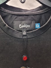 Cookies Highway Lightning Short Sleeve Knit Digital Print Artwork Shirt, Black,S