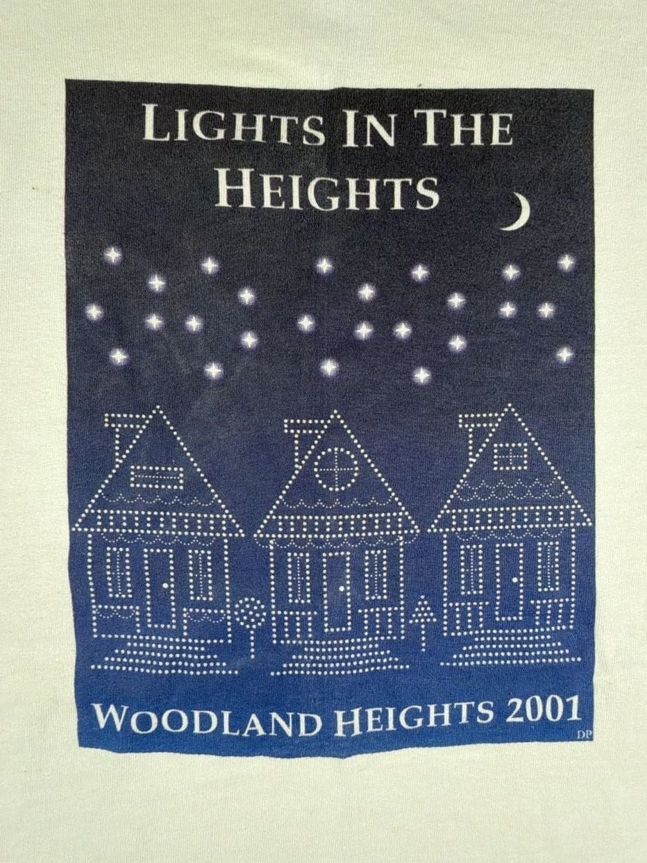 Hanes Beefy-T Lights In The Heights Woodland Heights 2001 Vintage Shirt