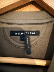 Helmut Lang Men’s Logo Long Sleeve Sweatshirt. Size Large