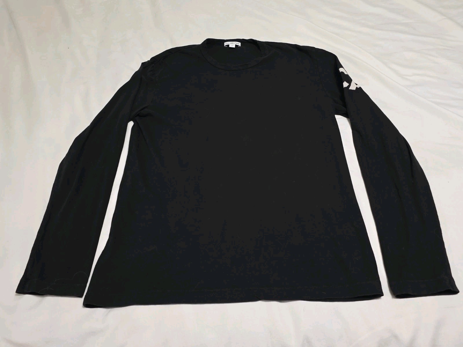 JAMES PERSE Standard Black CA. Republic Logo Long Sleeve Pullover Shirt SZ 1 gallery