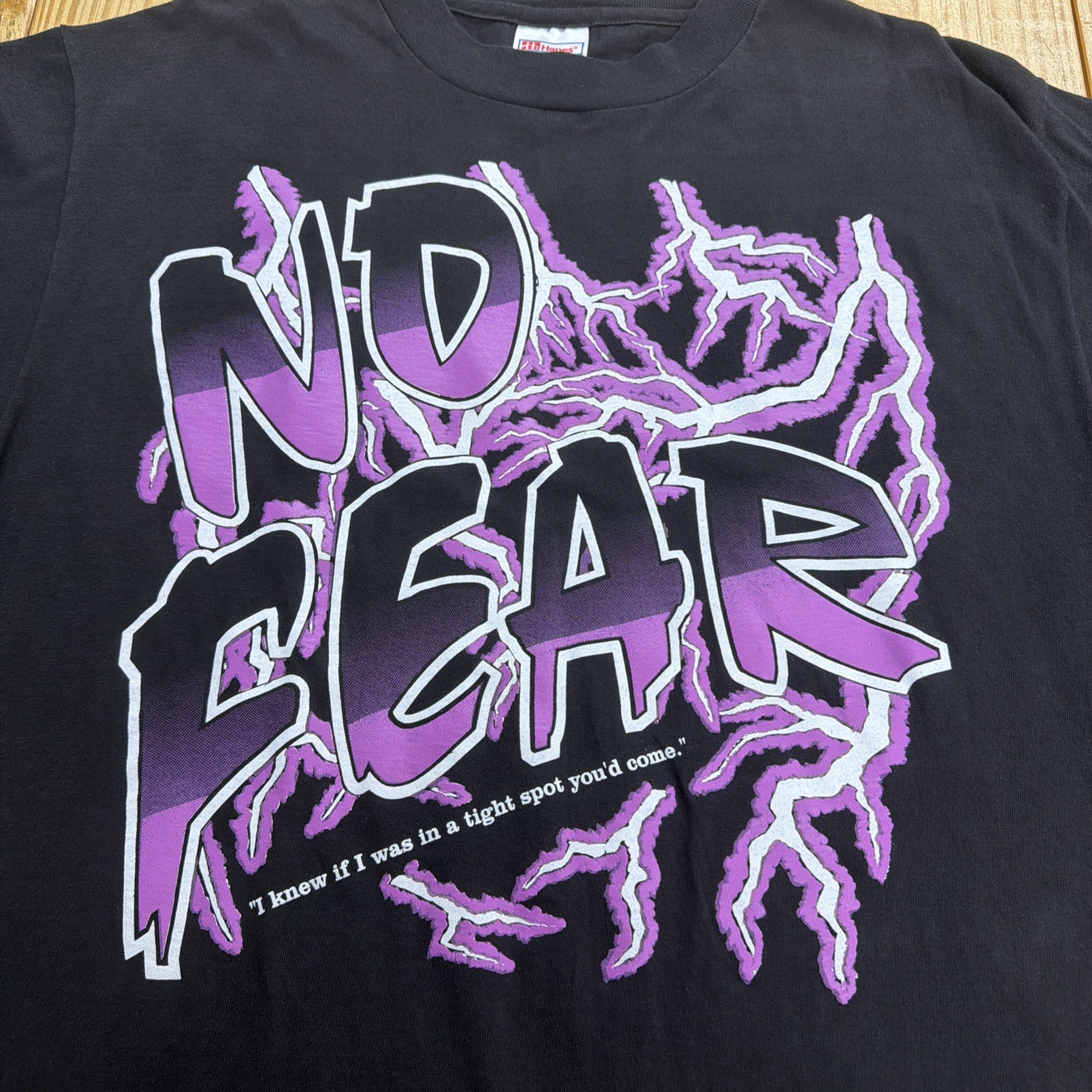 Vintage 90’s No Fear Lightning Graphic Black T-Shirt Men’s Large Single Stitch gallery