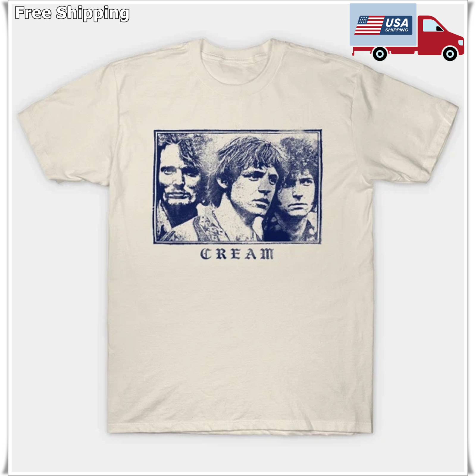 The Cream SHIRT bAND T Shirt Black Size S M L 234XL cOTTON mEN gallery