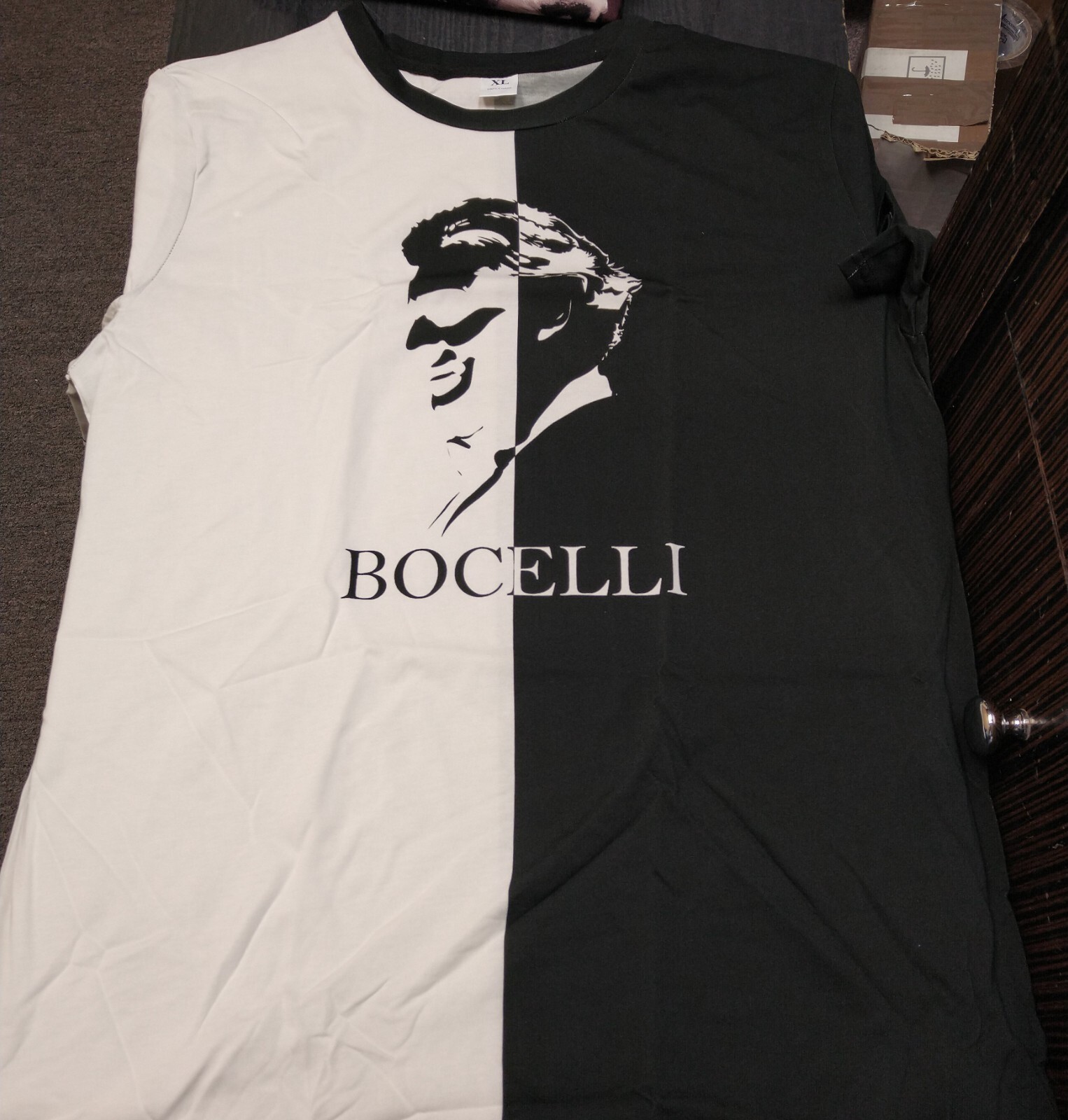 Andrea Bocelli 30th Anniversary Black & White BOCELLI T-Shirt ⭐️NEW⭐️ gallery