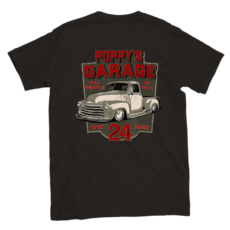 Poppy’s Garage – 47 – 54 Chevy Pickup – Back Print – T-shirt