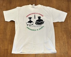 Vintage 90s Knowledge Is Power Ignorance Is Death T Shirt Fits Size Large YBBG