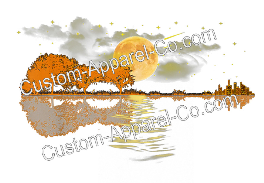 Guitar Sunset Tee - Choose Your Size & Color! gallery