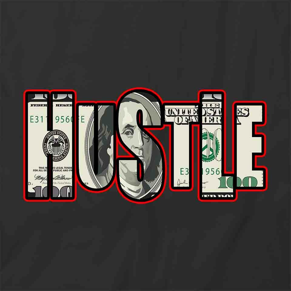 HUSTLE T-SHIRT TShirt Tee Short-Sleeved Cotton CLOTHING MONEY S1BCA624 gallery