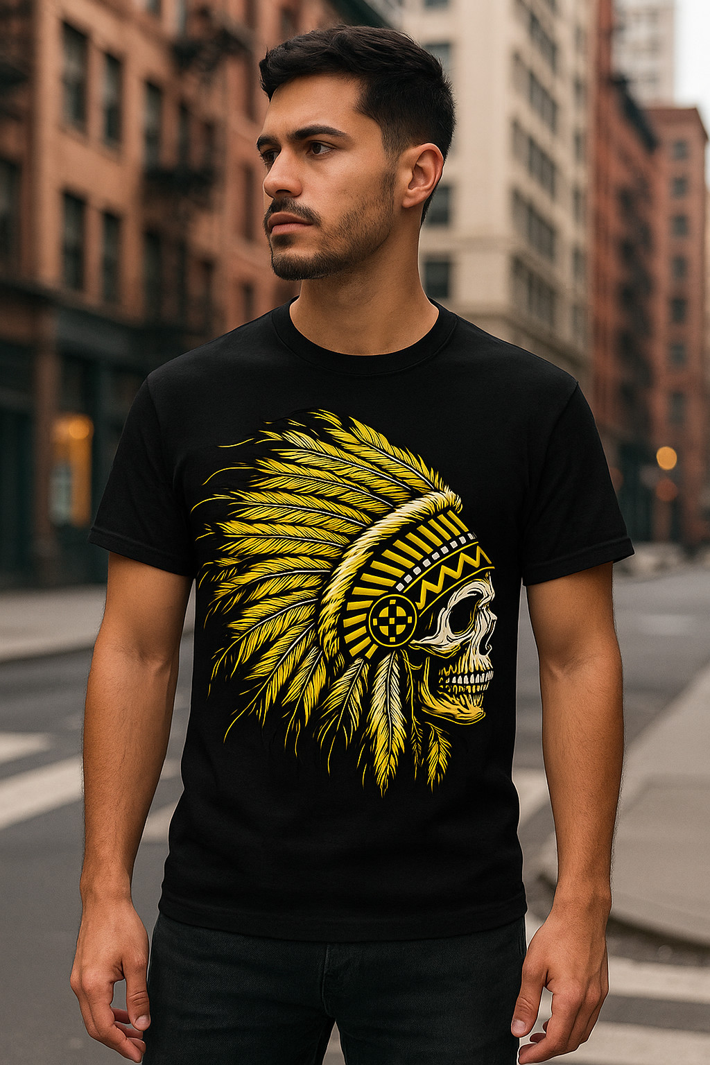 Spizike's Chieftain Graphic Tee Shirt To Match Jordan 1 Mid SE Yellow Big Tall gallery