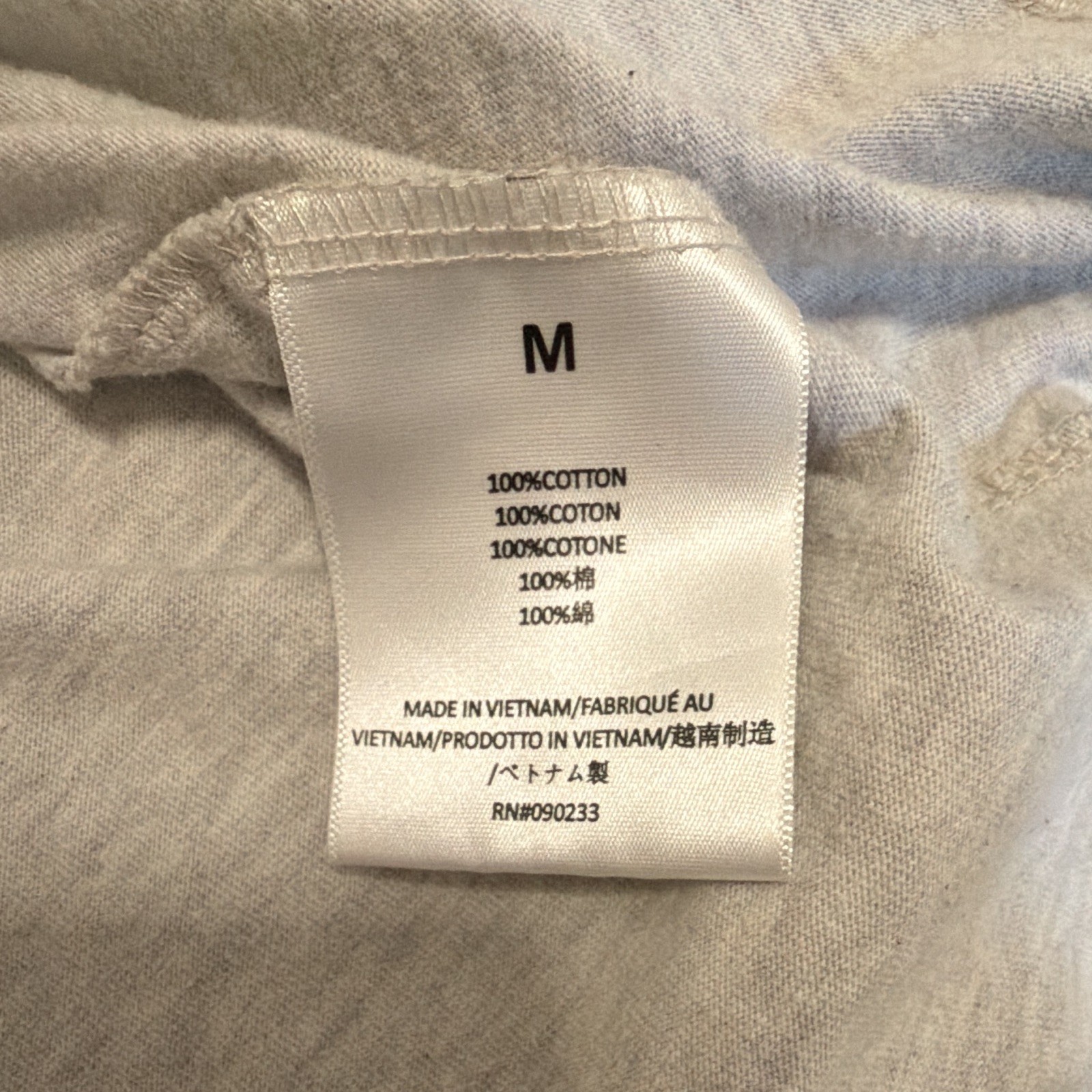Essentials Fear of God Men's Gray Logo Crew Neck Cotton Jersey T-Shirt Size M gallery