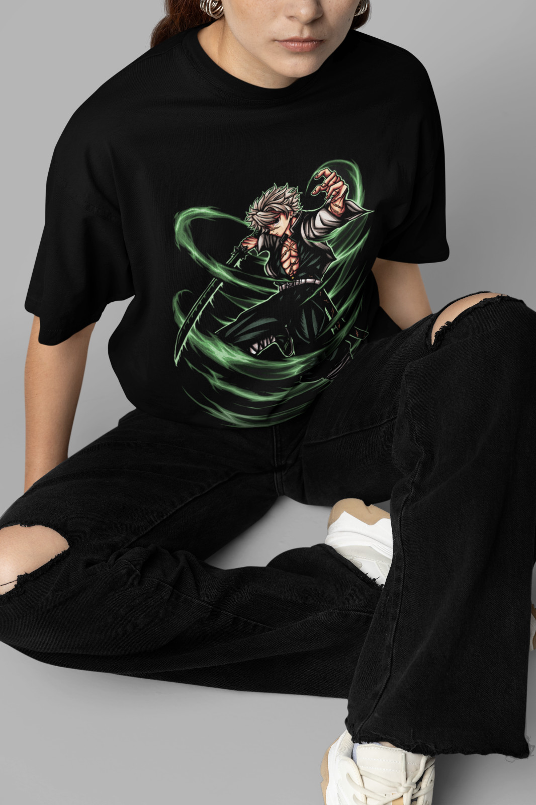 Demon Slayer Shirt Sanemi Shinazugawa Tshirt Tanjiro T-Shirt Muzan Doma Wind Tee gallery
