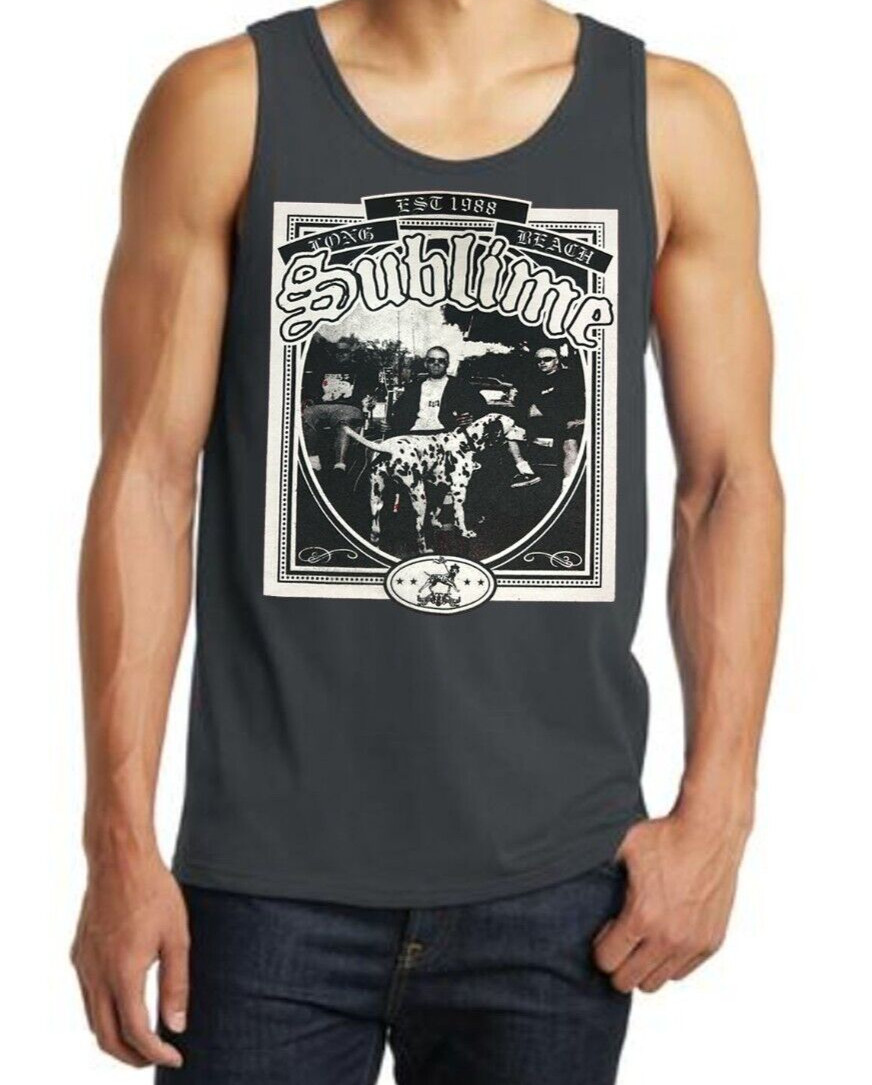 Sublime Dalmatian Dog Rock Band Black Tank Top (Various Colors) gallery