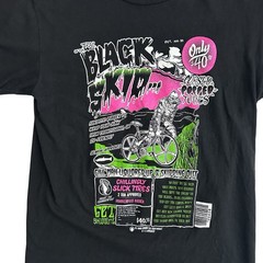 Y2K Graphic Tee Mens Medium Black Monster Punk Skater Goth Streetwear Art Shirt