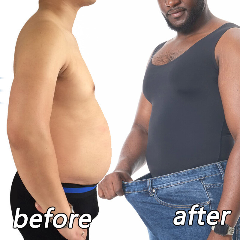Men Compression Shirts Sleeveless Body Shaper Base Layer Slimming Tank Top Vest gallery