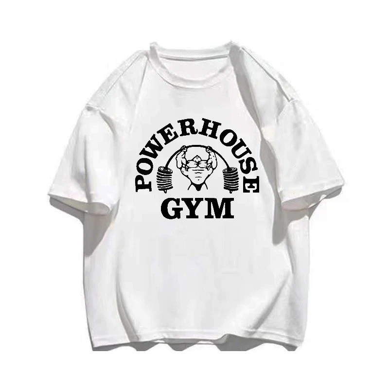 Men T-shirts Fitness Bodybuilding Cotton Shirt Oversized Rag Gym Sport Muscle. gallery