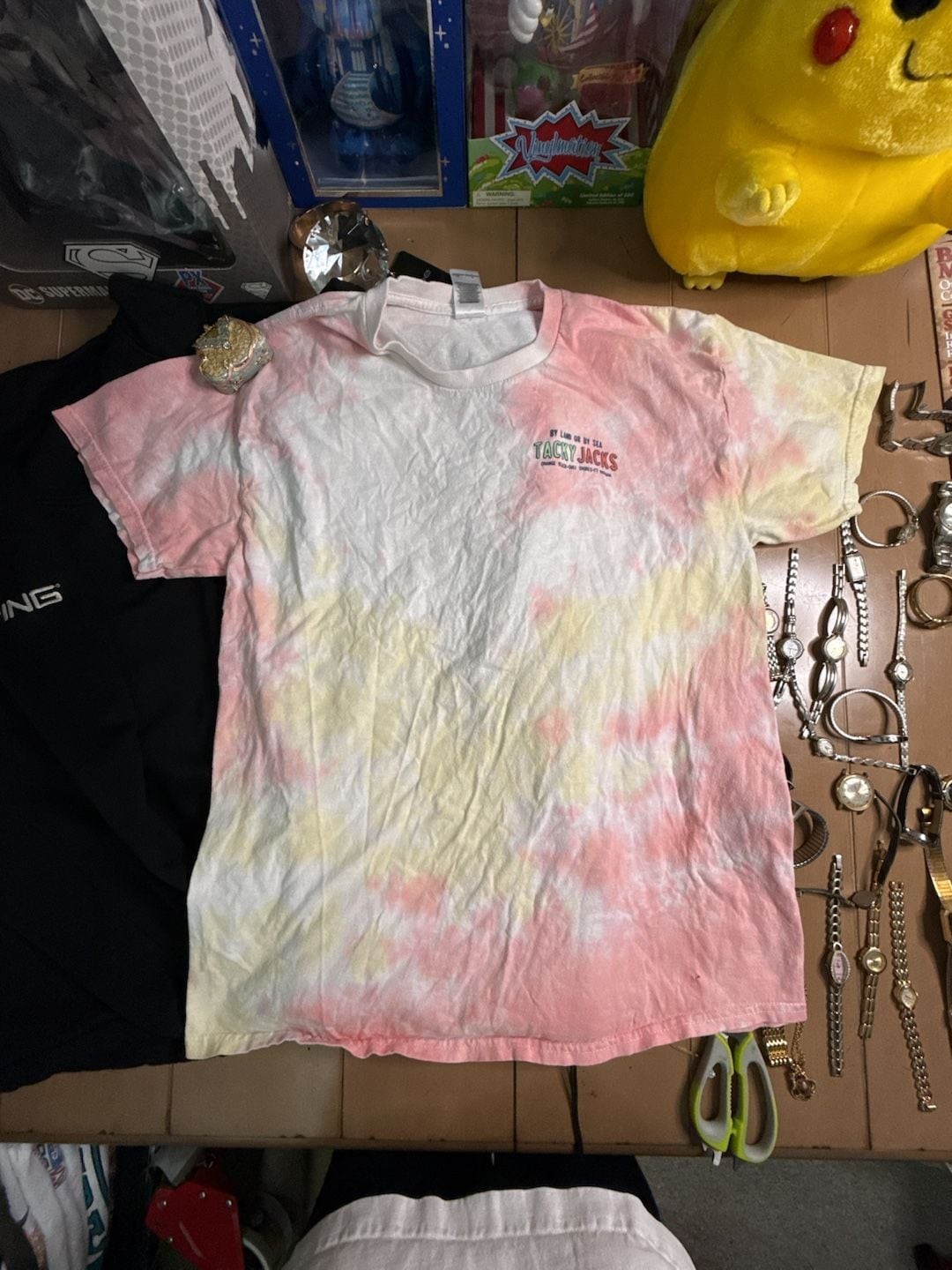 Colortone Tacky Jacks Tie Dye Graphic T-Shirt Size Large