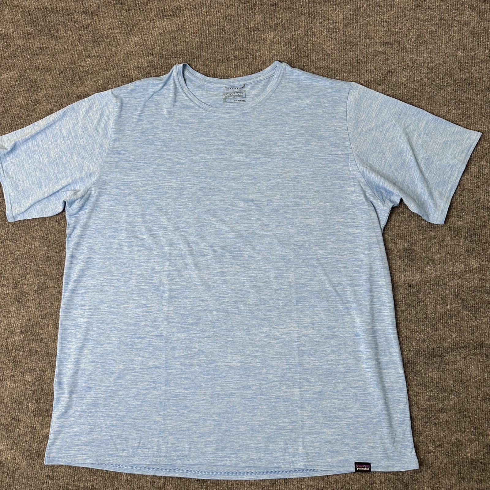 Patagonia Shirt Mens XL Blue Short Sleeve Hiking Lightweight recycled gallery