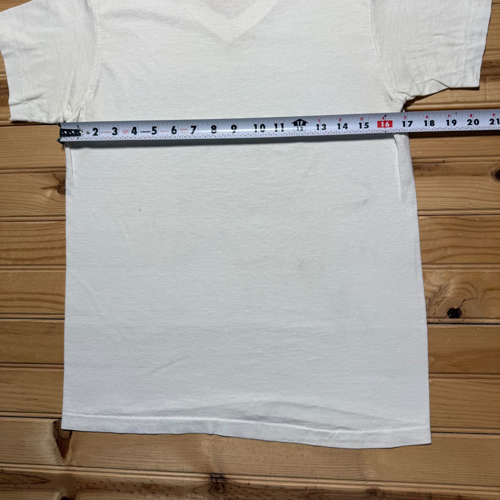 Vintage 70s Hanes Blank Minimalist Streetwear V-Neck Single Stitch T-Shirt Small gallery