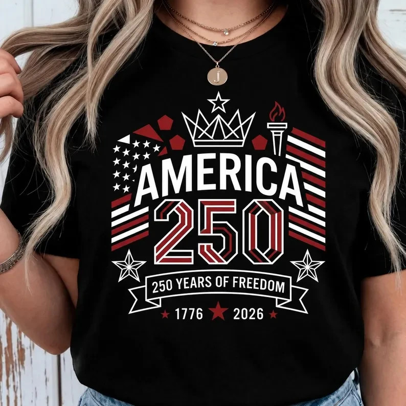 America 250 Years Freedom Shirt, Patriotic USA Graphic T-Shirt (S-5XL) gallery