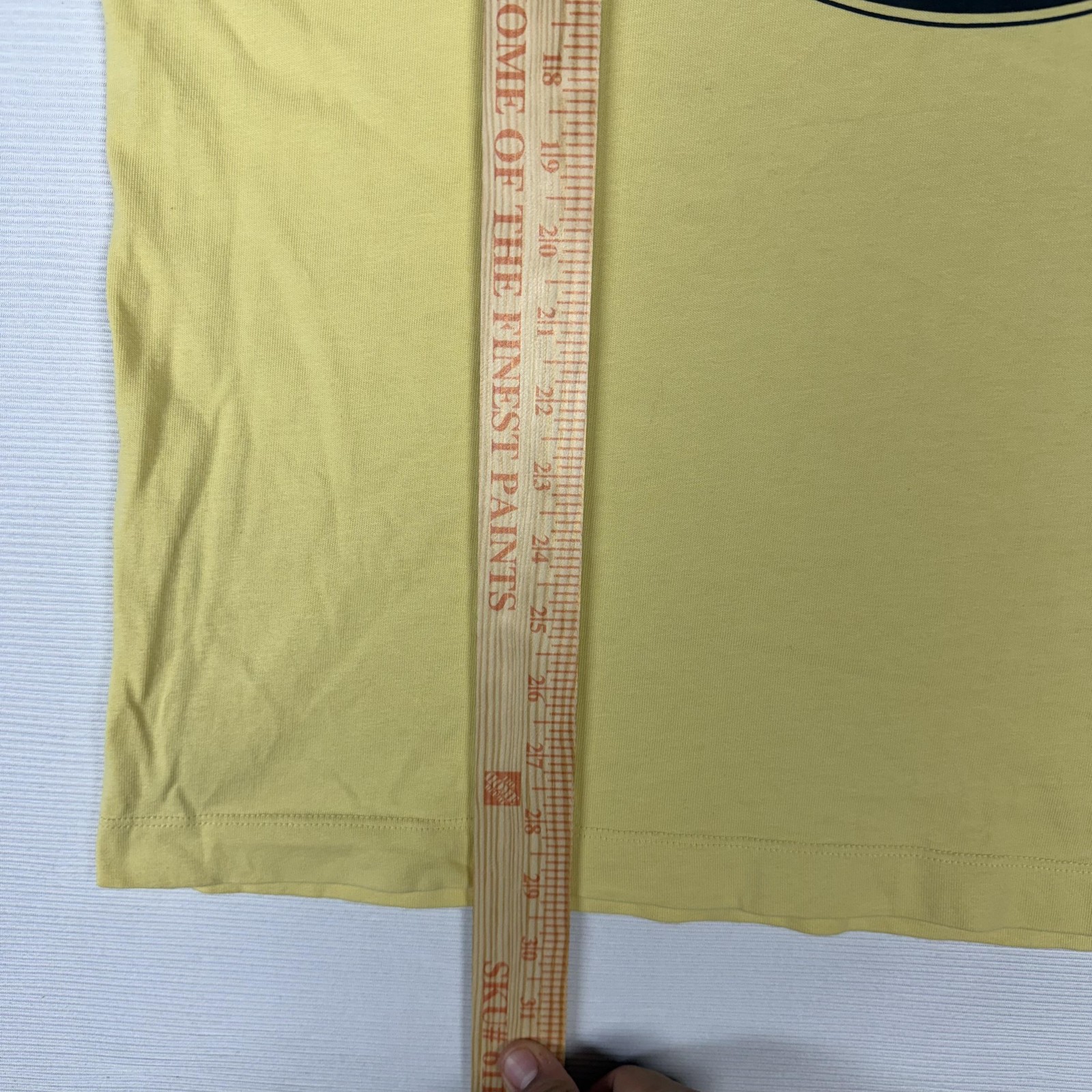 Moncler Shirt Mens Medium Yellow Big Logo Stud Graphic Tee Designer Streetwear gallery