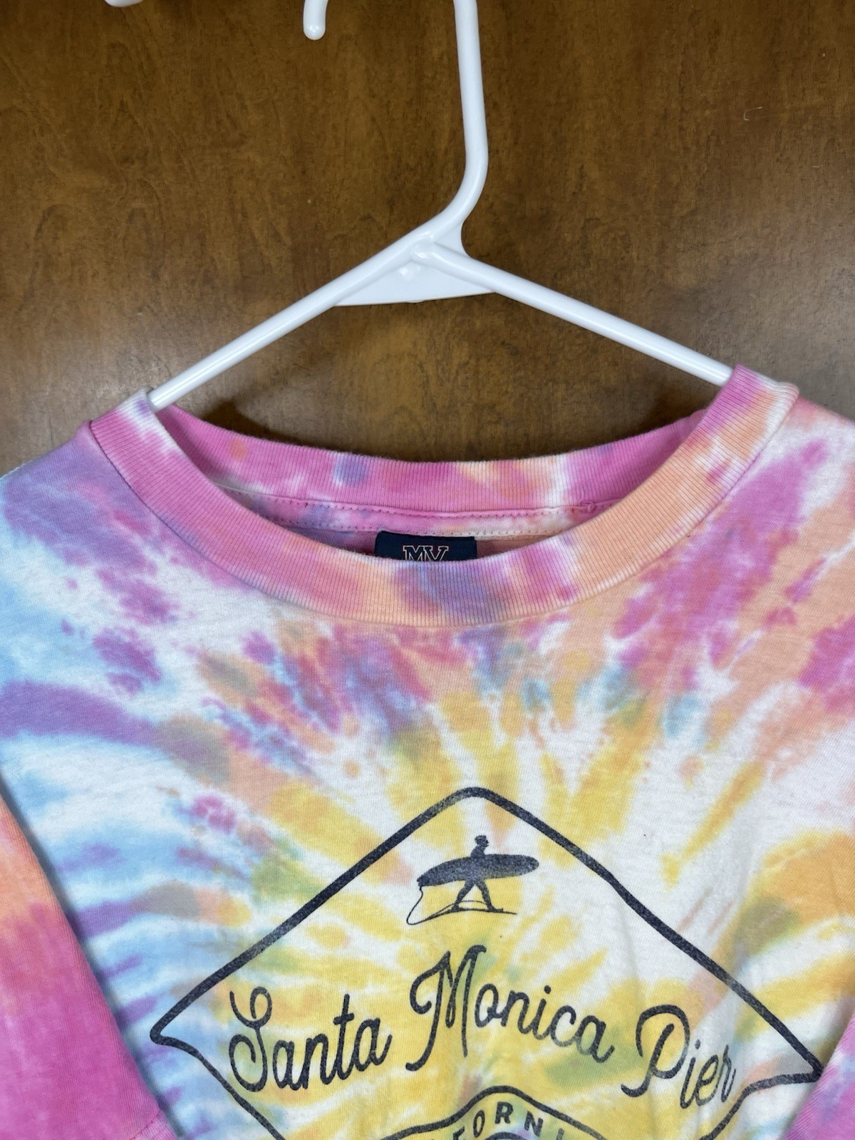 Vintage Santa Monica California Pier T Shirt Tie Dye Unisex Adult Size Small gallery