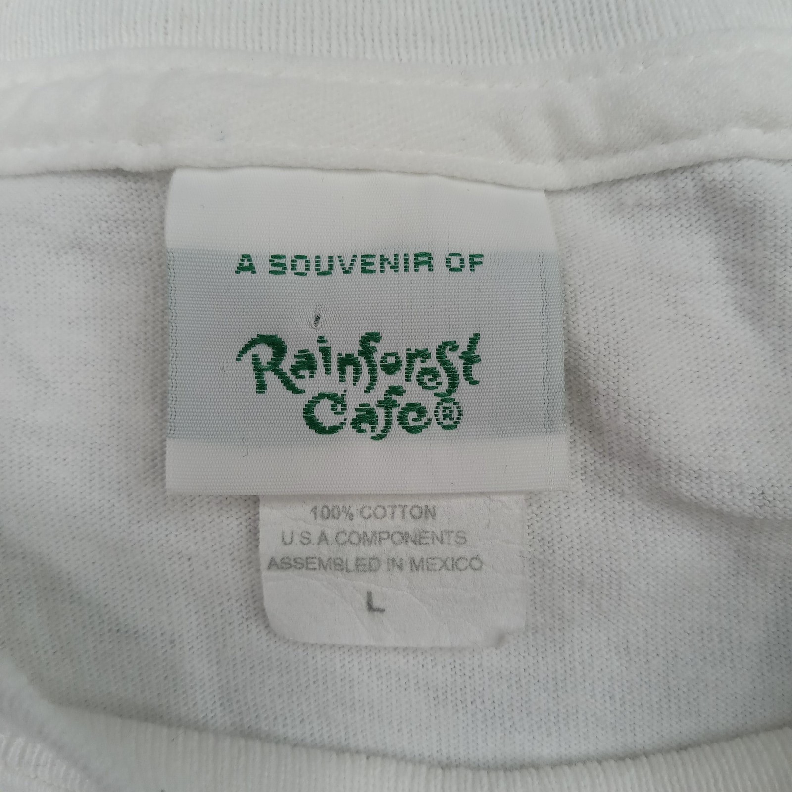Rainforest Cafe Orlando Shirt Mens Large White Graphic Souvenir Florida Vintage gallery