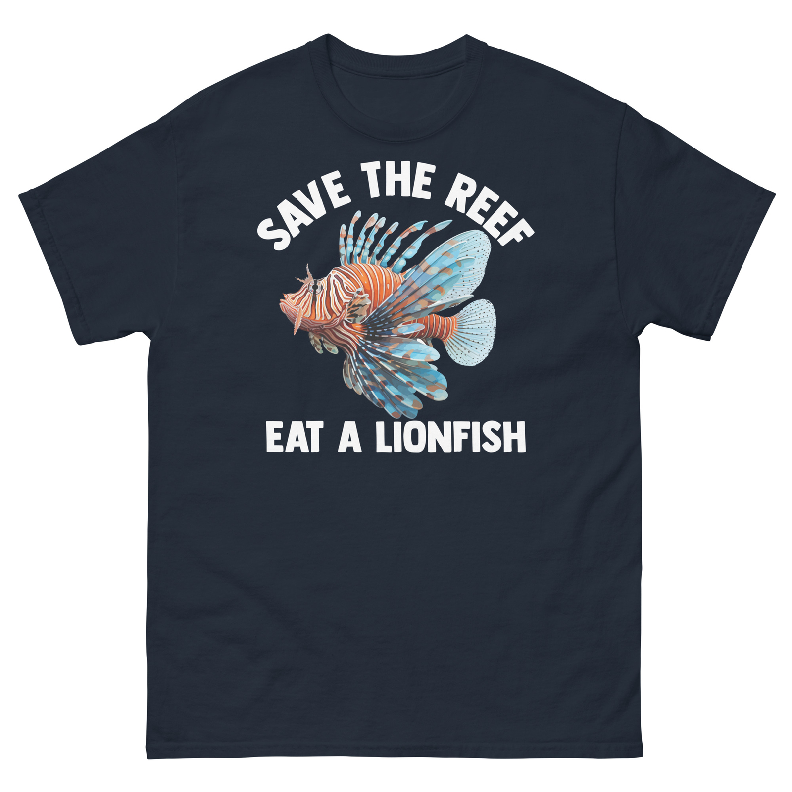 Save the Reef Eat a Lionfish Coral Reefs Ecosystem Fish Men's Classic Tee gallery