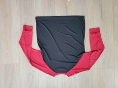 Solar Gear Long Sleeve Twin Cycles Graphic Tee Mens Size XL Black w/ Red Sleeves