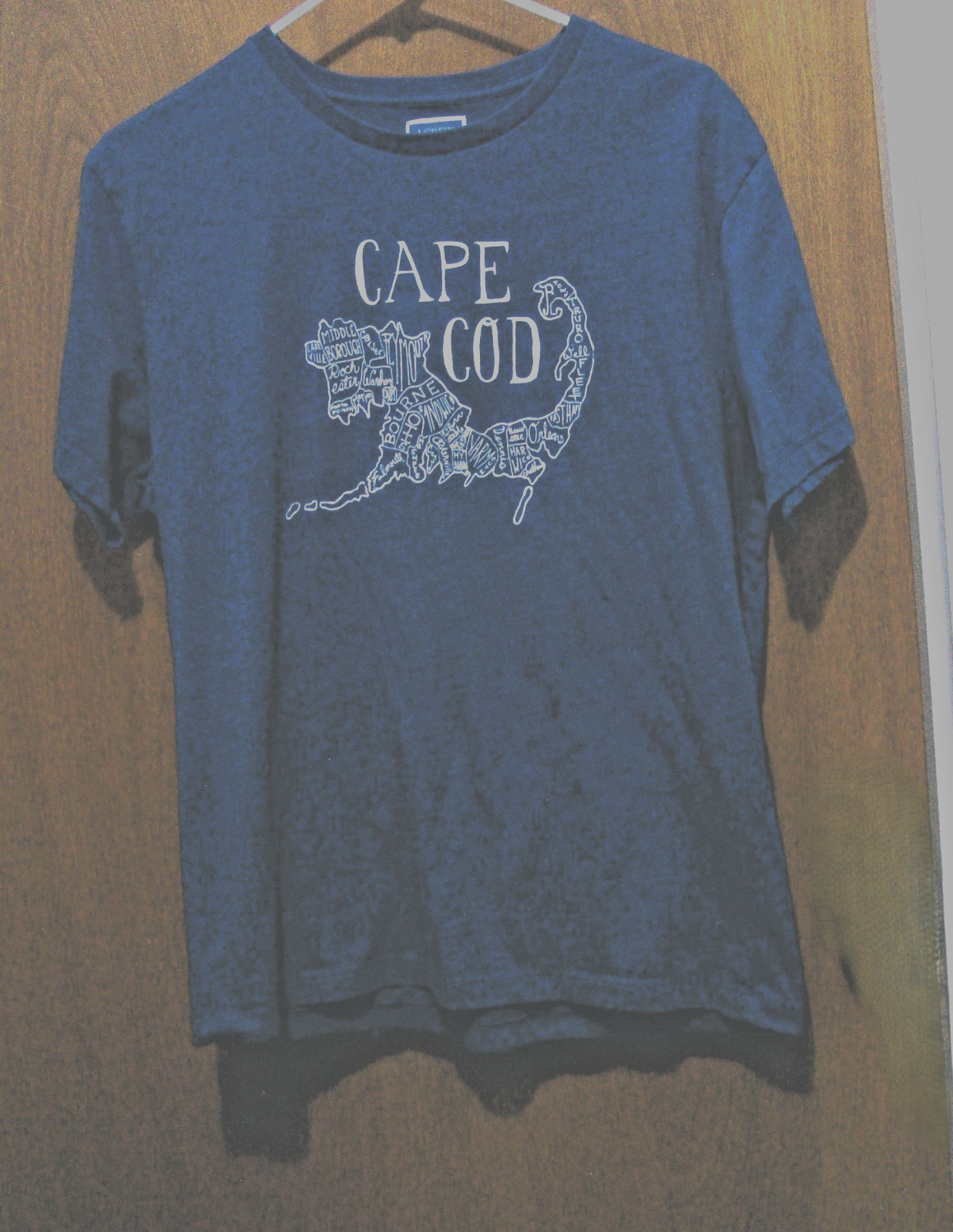 VINTAGE? J Crew Cape Cod Map Graphic T-shirt Blue Size M Made in Cambodia gallery
