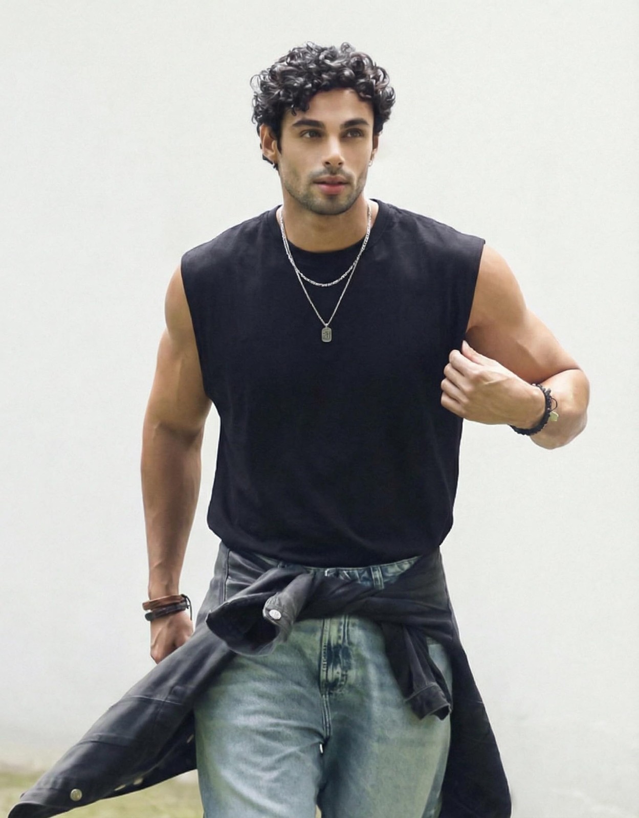 Mens Workout Tank Tops Cotton Sleeveless Tee Shirts Men Muscle Gym Shirts Run... gallery
