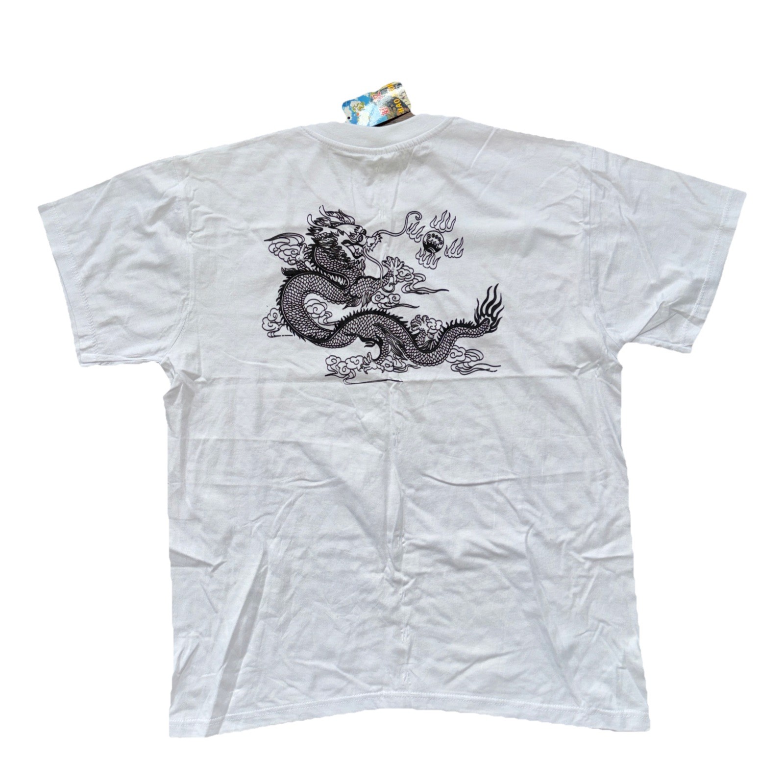NWT Great Wall Of China Men’s T Shirt X-Large White Double Sides Dragon gallery