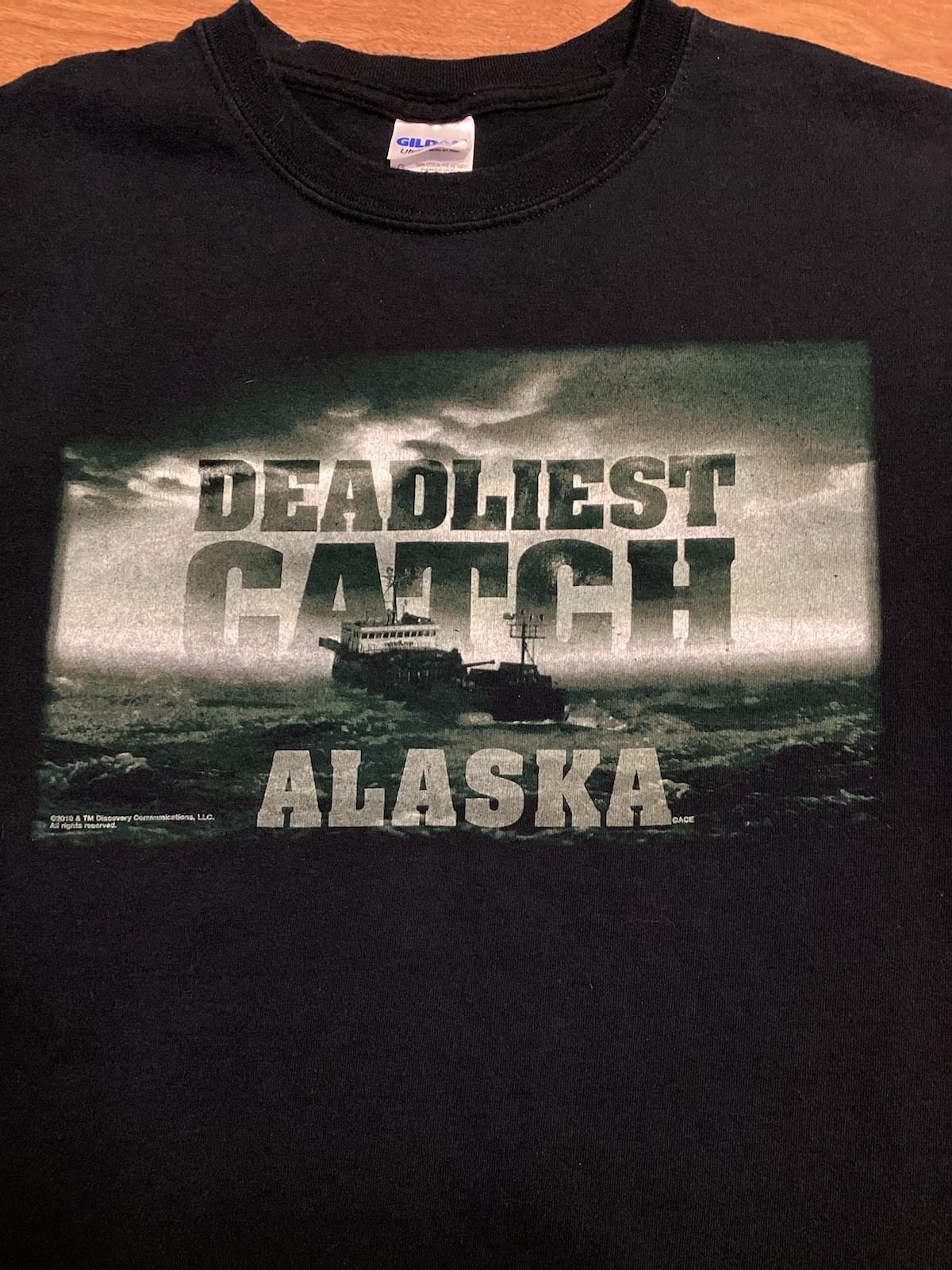 Vintage Y2K Deadliest Catch Alaska Shirt Size L Black Discovery Channel gallery