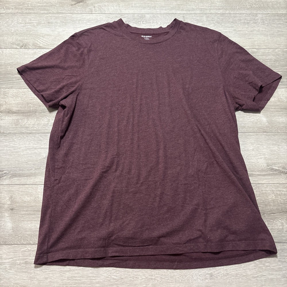 Old Navy Soft Washed Heather Burgundy T Shirt Men XL Short Sleeve Casual Tee