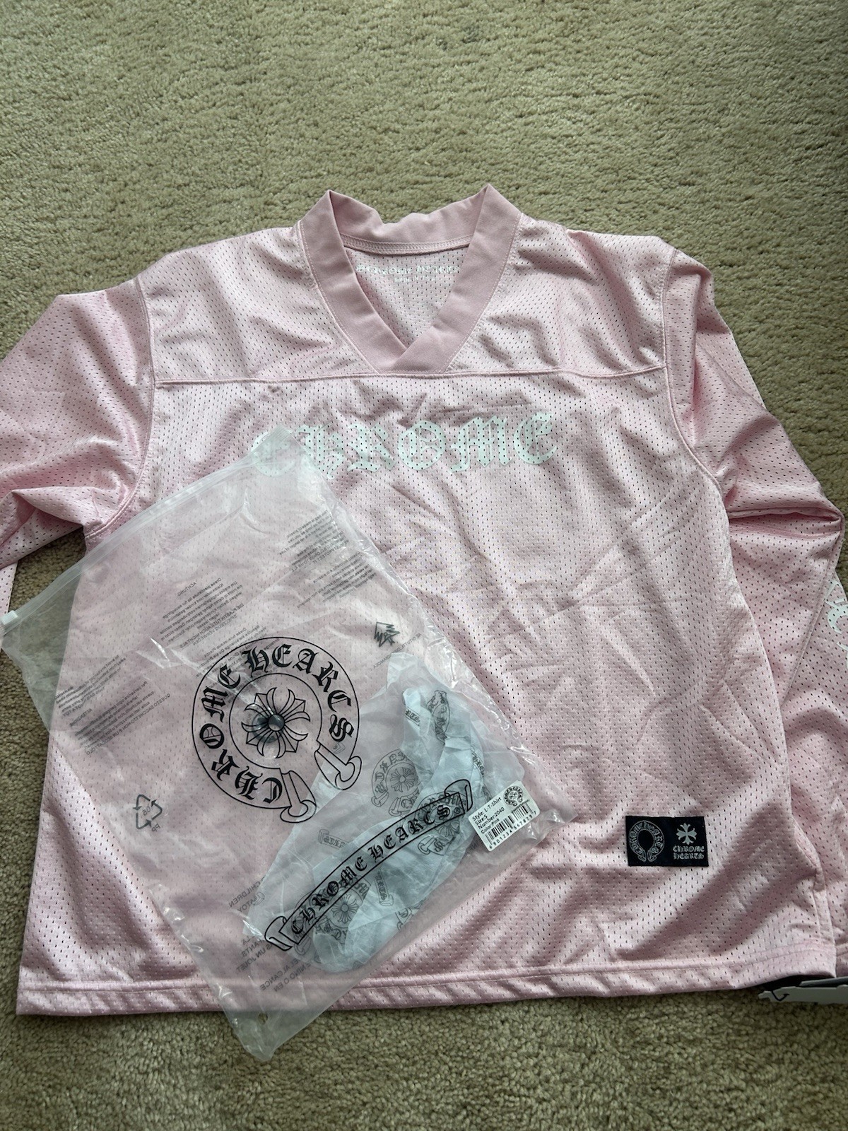 Pink Chrome Hearts Warm Up Jersey Size S gallery